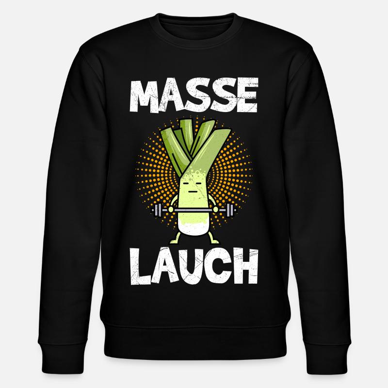 Haltérophile MASS LEEK Gym Drôle - Sweat bio CHANGER Stanley/Stella Unisexe - noir