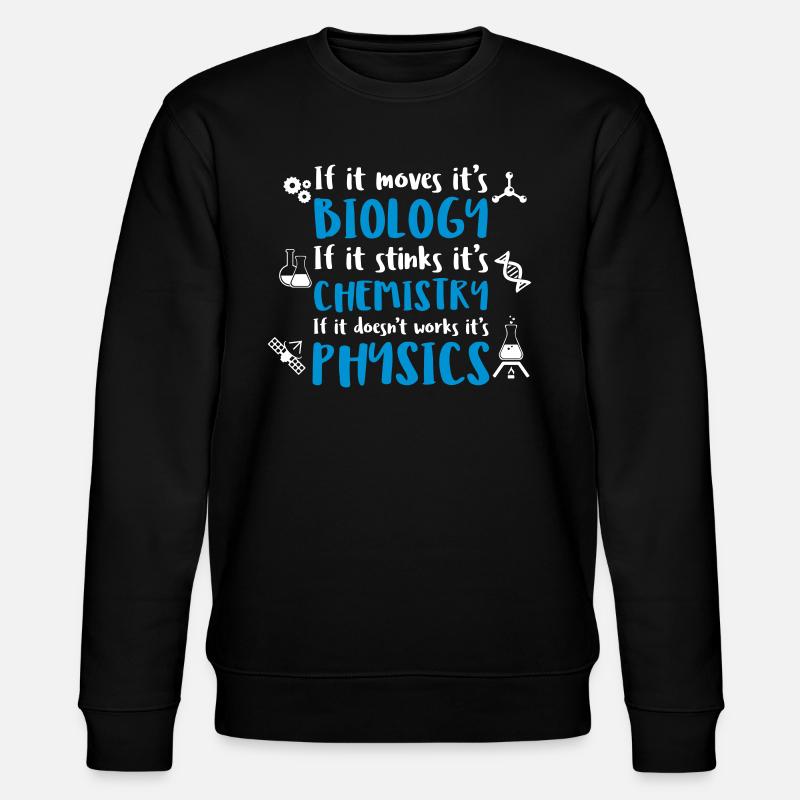 bio chemie physic - Stanley/Stella Unisex Bio-Sweatshirt CHANGER  - Schwarz