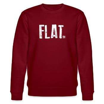 Earth Flat - Stanley/Stella CHANGER Unisex Organic Sweatshirt - burgundy - Front - Nik (191cm) & Marisol (170cm)