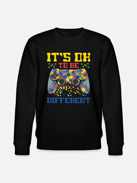 Autism Awareness Day Autistic Gift - Stanley/Stella CHANGER Unisex Organic Sweatshirt - black