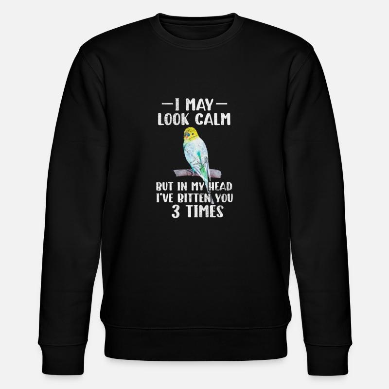 Budgerigar - Stanley/Stella CHANGER Unisex Organic Sweatshirt - black