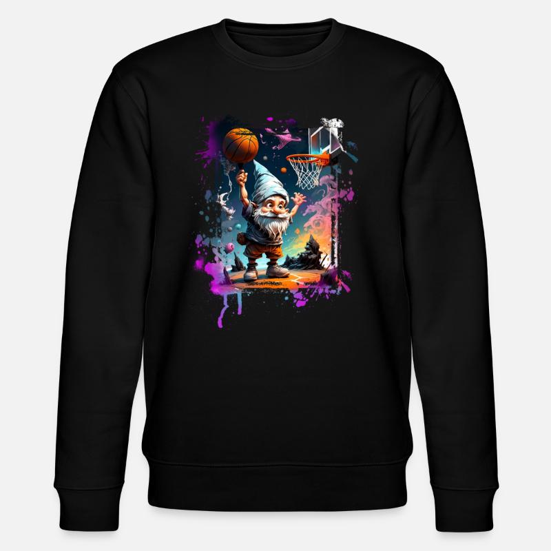 Gnome de basket-ball - Sweat bio CHANGER Stanley/Stella Unisexe - noir