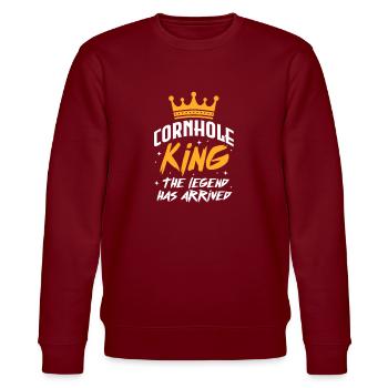 Cornhole pouf trou aveugle cadeau - Sweat bio CHANGER Stanley/Stella Unisexe - bordeaux - Devant - Nik (191cm) & Marisol (170cm)