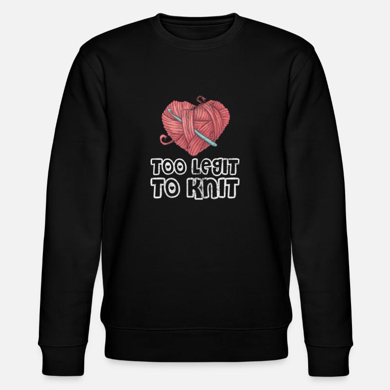 Crochet Tricot - Sweat bio CHANGER Stanley/Stella Unisexe - noir