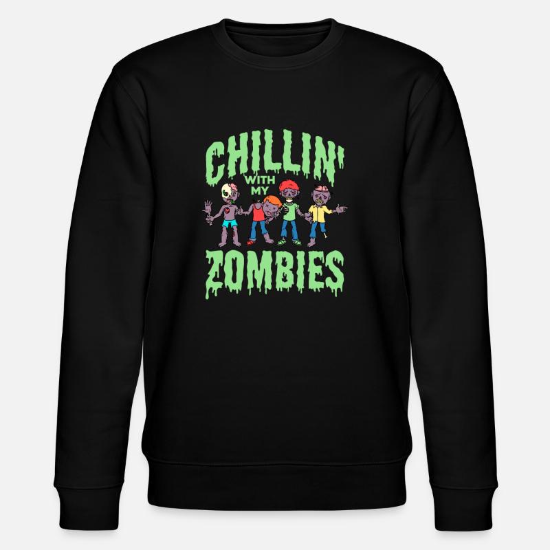 Zombie Zombie-Jäger Zombieapokalypse Geschenk - Stanley/Stella Unisex Bio-Sweatshirt CHANGER  - Schwarz