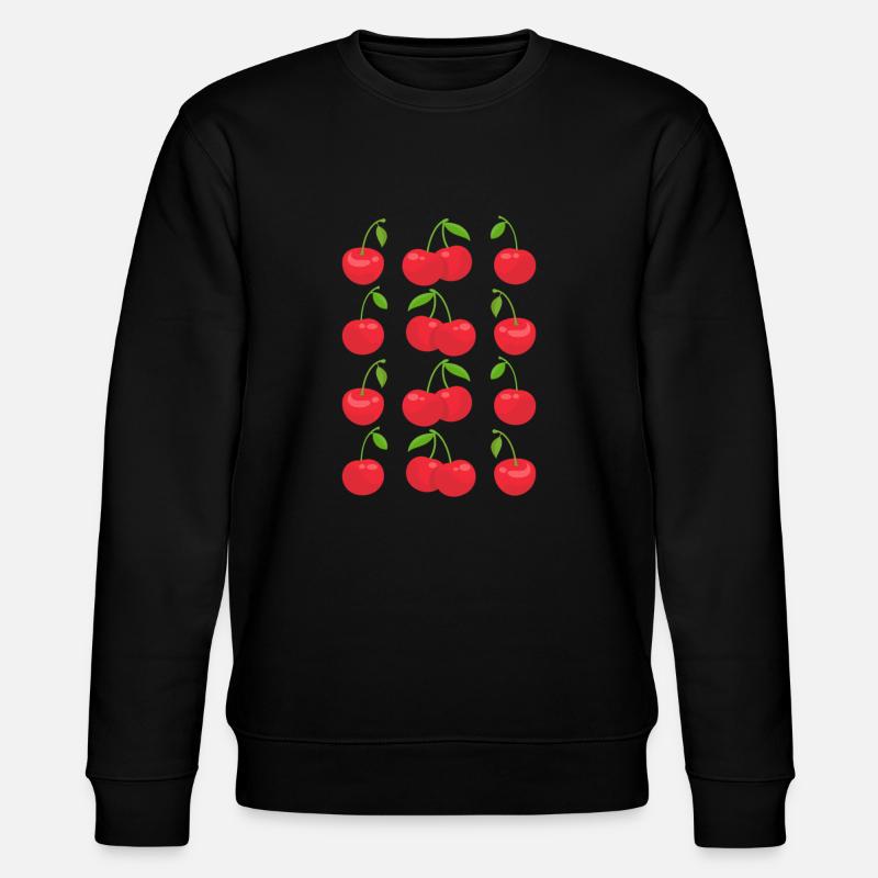 Kirsche Kirschbaum Kirschblüte Frucht Geschenk - Stanley/Stella Unisex Bio-Sweatshirt CHANGER  - Schwarz