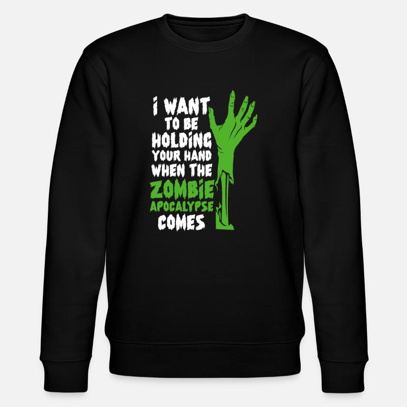 Zombie Zombie-Jäger Zombieapokalypse Geschenk - Stanley/Stella Unisex Bio-Sweatshirt CHANGER  - Schwarz