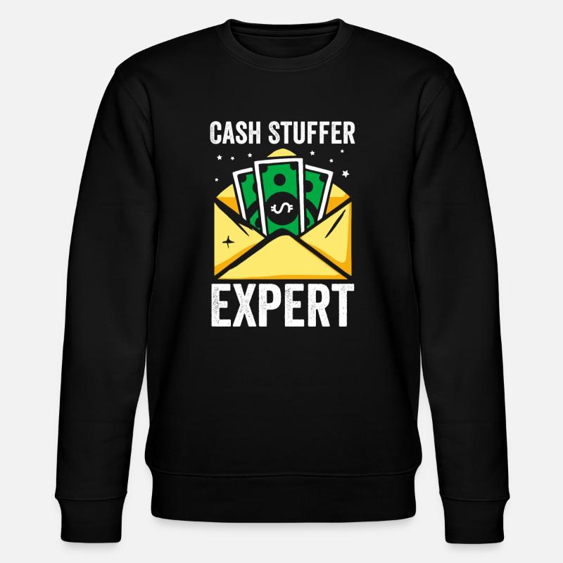 Bargeldfüller Experte – Budgetierung Bargeldbörse - Stanley/Stella Unisex Bio-Sweatshirt CHANGER - Schwarz