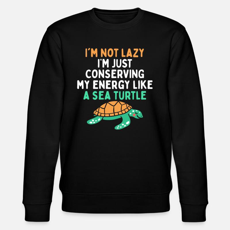 Energy Turtle Saving - Ocean - Stanley/Stella CHANGER Unisex Organic Sweatshirt - black