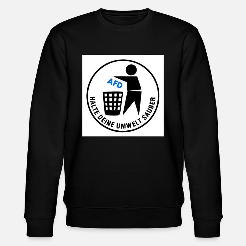 Keep your environment clean - Stanley/Stella CHANGER Unisex Organic Sweatshirt - black