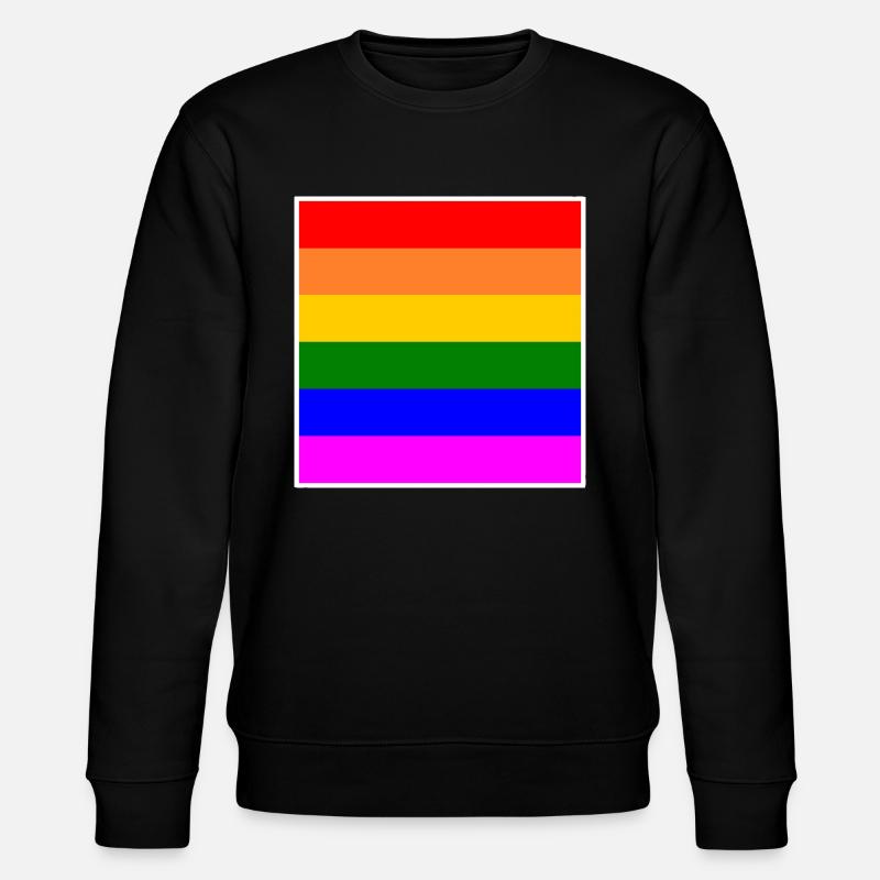 LGBT Regenbogen flagge - Stanley/Stella Unisex Bio-Sweatshirt CHANGER  - Schwarz