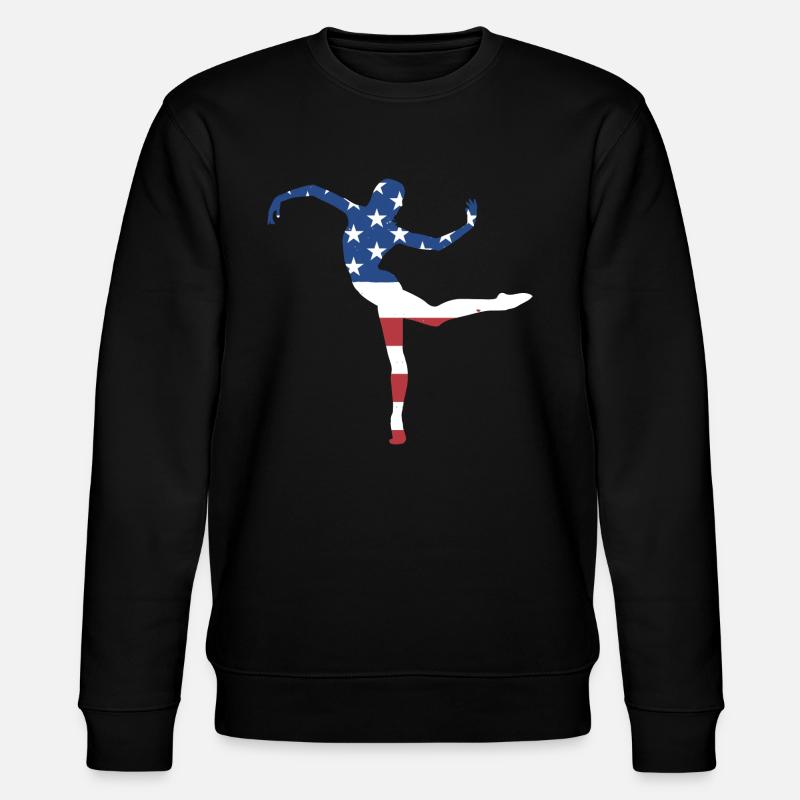 Dancer Us Flag Dancing - Stanley/Stella CHANGER Unisex Organic Sweatshirt - black