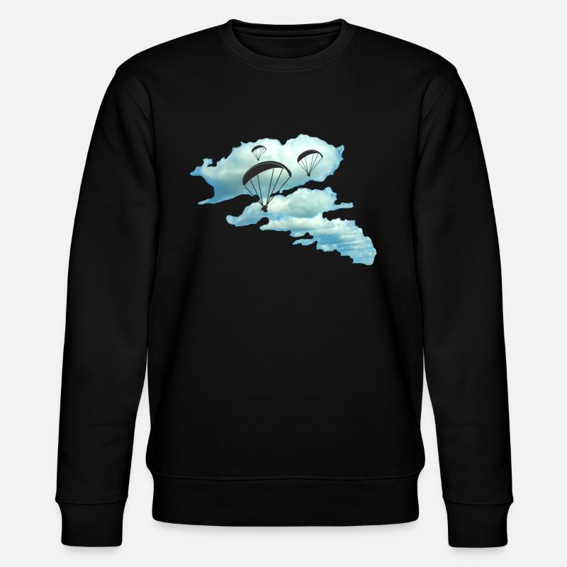 wolkenstraße paragliding - Stanley/Stella Unisex Bio-Sweatshirt CHANGER  - Schwarz
