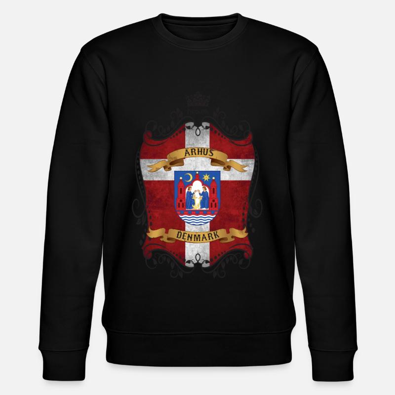 8000 Århus DKflag - Stanley/Stella Unisex Bio-Sweatshirt CHANGER  - Schwarz
