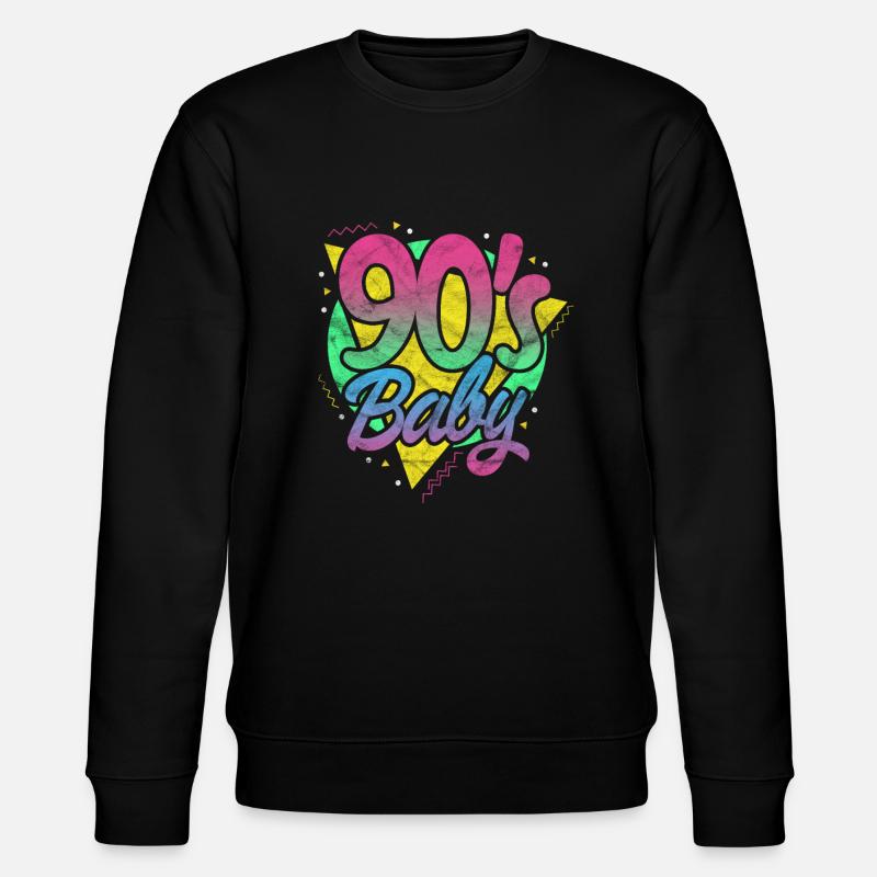 90er Jahre - Stanley/Stella Unisex Bio-Sweatshirt CHANGER  - Schwarz