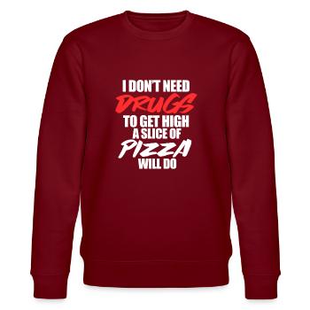 diabetes - Stanley/Stella CHANGER Unisex Organic Sweatshirt - burgundy - Front - Nik (191cm) & Marisol (170cm)