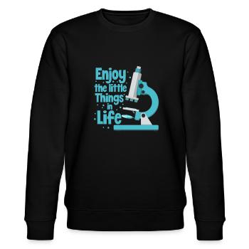 biology - Stanley/Stella CHANGER Unisex Organic Sweatshirt - black - Front - Nik (191cm) & Marisol (170cm)