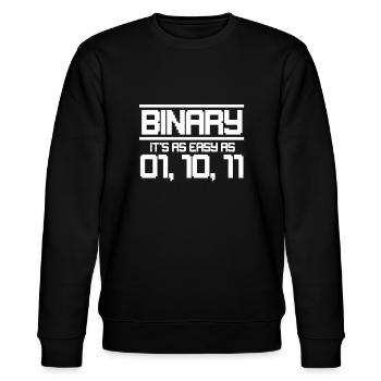 Binär Code - Stanley/Stella Unisex Bio-Sweatshirt CHANGER  - Schwarz - Vorne - Nik (191cm) & Marisol (170cm)