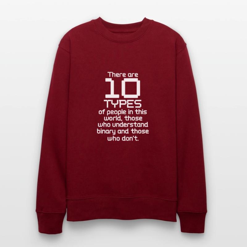 Cadeau de nerd informatique programmeur de code binaire Sweat bio CHANGER Stanley/Stella Unisexe