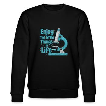 Biology science chemistry laboratory gift - Stanley/Stella CHANGER Unisex Organic Sweatshirt - black - Front - Nik (191cm) & Marisol (170cm)