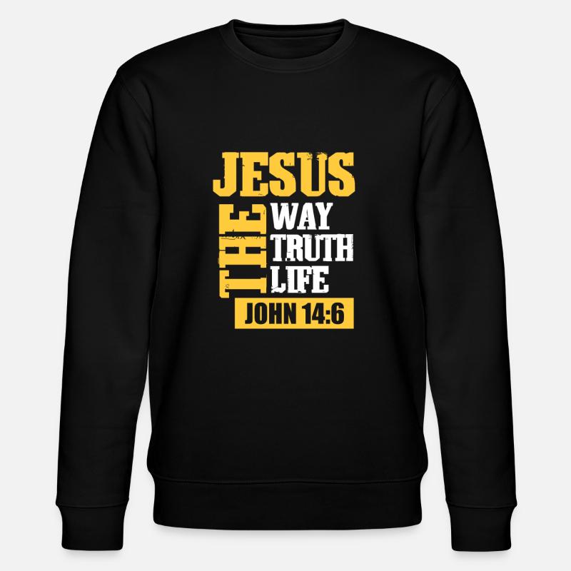 Jesus - Stanley/Stella Unisex Bio-Sweatshirt CHANGER  - Schwarz