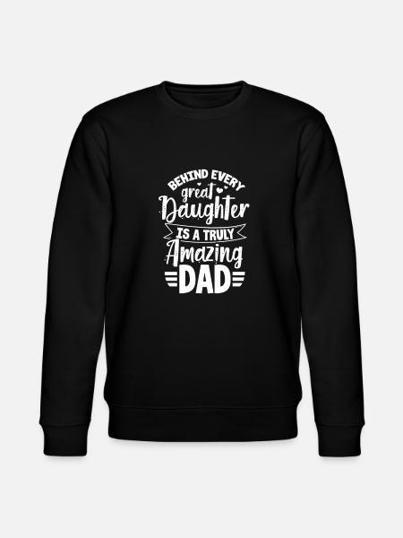 father and daughter - Stanley/Stella CHANGER Unisex Organic Sweatshirt - black