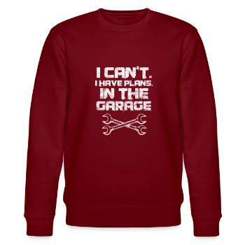 car Mechanic - Stanley/Stella CHANGER Unisex Organic Sweatshirt - burgundy - Front - Nik (191cm) & Marisol (170cm)