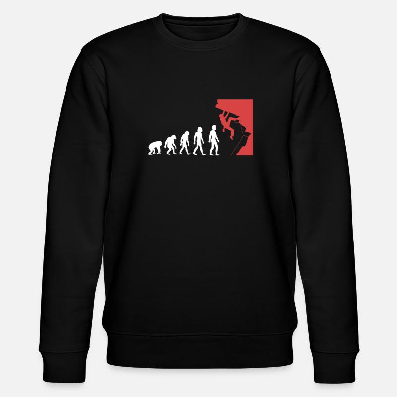 Klettern Evolution - Stanley/Stella Unisex Bio-Sweatshirt CHANGER  - Schwarz