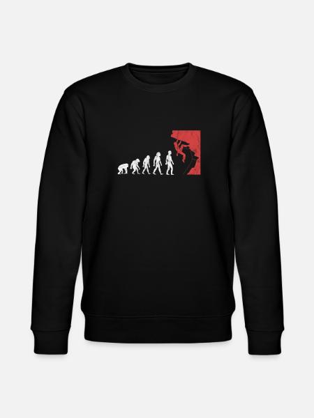 Climbing Evolution Mountain Climbers Mountaineering - Stanley/Stella CHANGER Unisex Organic Sweatshirt - black