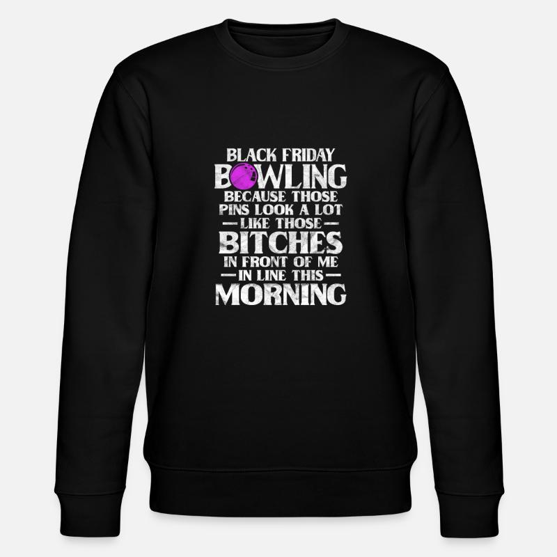 Bowling Black Friday - Stanley/Stella Unisex Bio-Sweatshirt CHANGER  - Schwarz