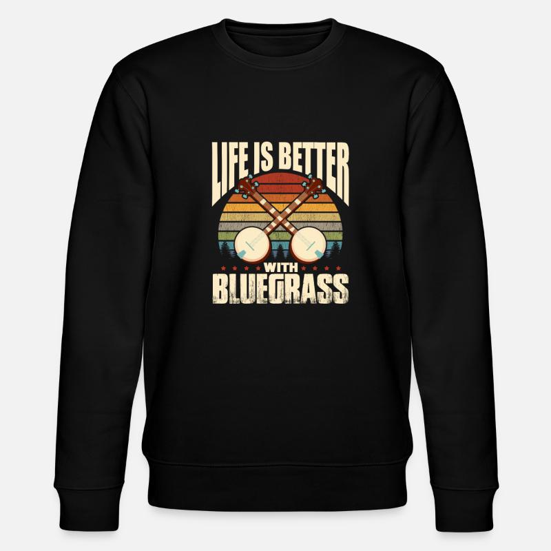 Bluegrass - Stanley/Stella CHANGER Unisex Organic Sweatshirt - black