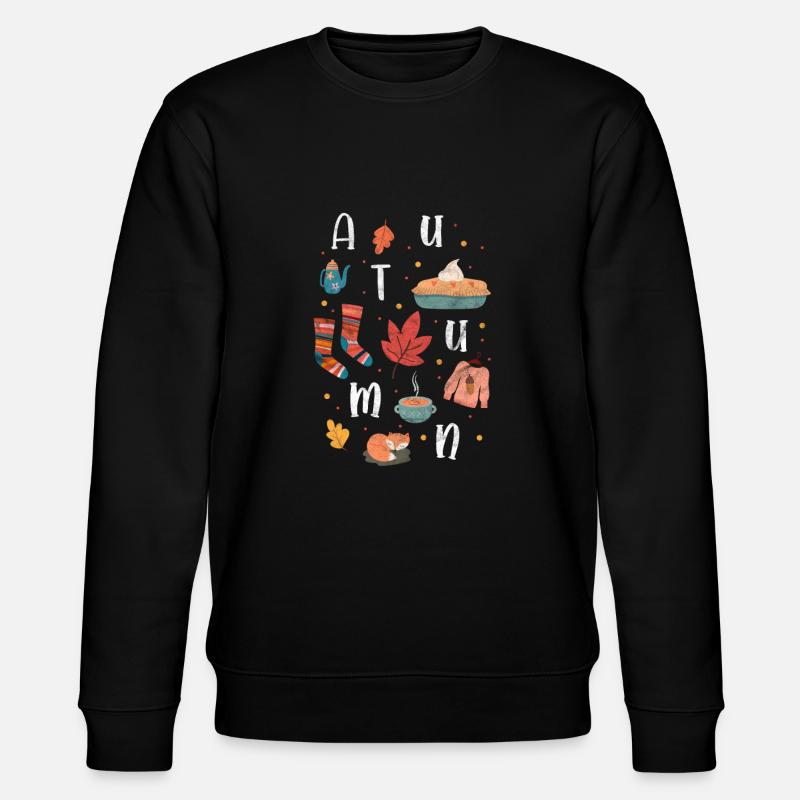 Herbst - Stanley/Stella Unisex Bio-Sweatshirt CHANGER  - Schwarz