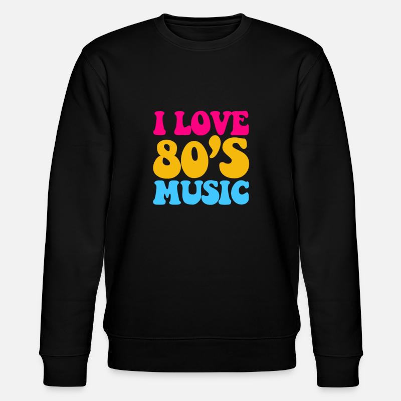 80er Jahre - Stanley/Stella Unisex Bio-Sweatshirt CHANGER  - Schwarz