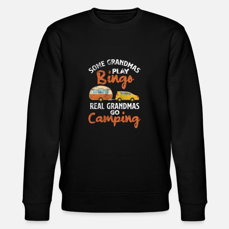 Camping grandma - Stanley/Stella CHANGER Unisex Organic Sweatshirt - black