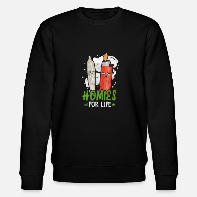 Cannabis - Stanley/Stella Unisex Bio-Sweatshirt CHANGER  - Schwarz