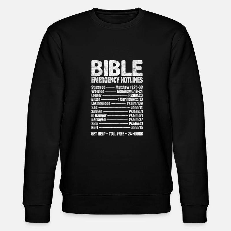 Bibel - Stanley/Stella Unisex Bio-Sweatshirt CHANGER  - Schwarz