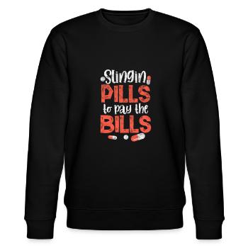 Apotheke - Stanley/Stella Unisex Bio-Sweatshirt CHANGER  - Schwarz - Vorne - Nik (191cm) & Marisol (170cm)