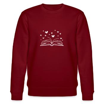 Lesen - Stanley/Stella Unisex Bio-Sweatshirt CHANGER  - Burgunderrot - Vorne - Nik (191cm) & Marisol (170cm)