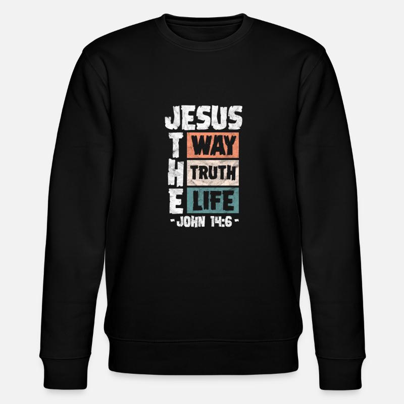 Jesus - Stanley/Stella Unisex Bio-Sweatshirt CHANGER - Schwarz