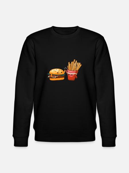 Cheeseburger Burger Hamburger Pommes Gift - Stanley/Stella CHANGER Unisex Organic Sweatshirt - black