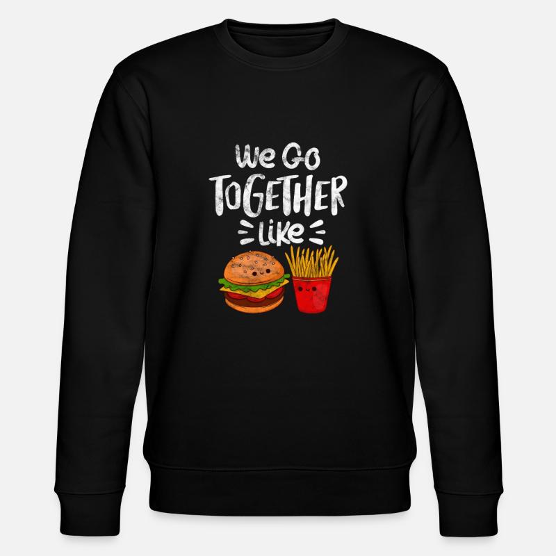 Burger Pommes - Stanley/Stella Unisex Bio-Sweatshirt CHANGER  - Schwarz