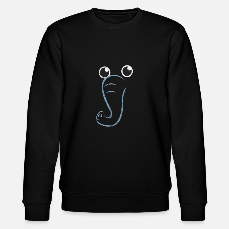 Elefant - Stanley/Stella Unisex Bio-Sweatshirt CHANGER  - Schwarz