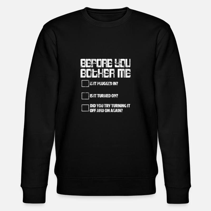 Technical support - Stanley/Stella CHANGER Unisex Organic Sweatshirt - black