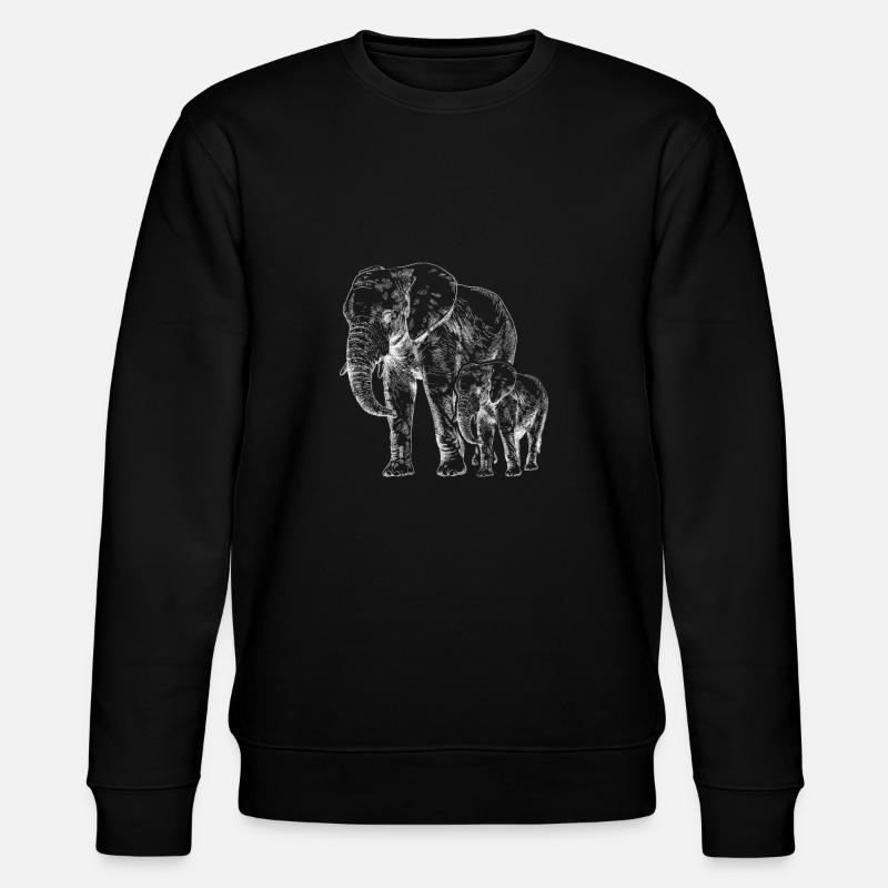 Éléphant - Sweat bio CHANGER Stanley/Stella Unisexe - noir