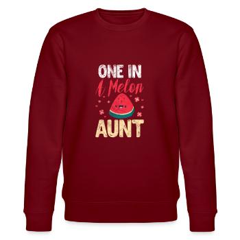 Aunt - Stanley/Stella CHANGER Unisex Organic Sweatshirt - burgundy - Front - Nik (191cm) & Marisol (170cm)