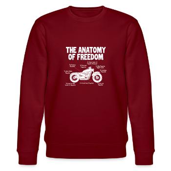 Biker - Stanley/Stella CHANGER Unisex Organic Sweatshirt - burgundy - Front - Nik (191cm) & Marisol (170cm)