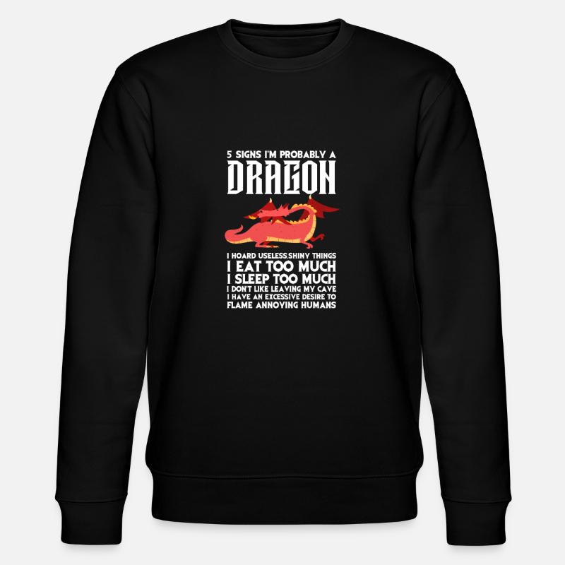 Drache - Stanley/Stella Unisex Bio-Sweatshirt CHANGER  - Schwarz