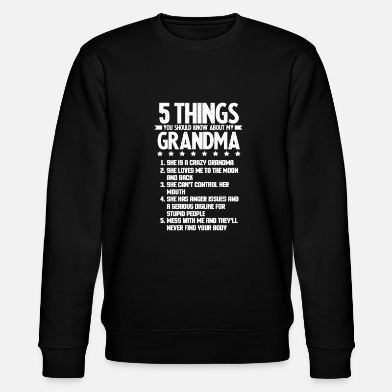 Oma Enkel - Stanley/Stella Unisex Bio-Sweatshirt CHANGER  - Schwarz
