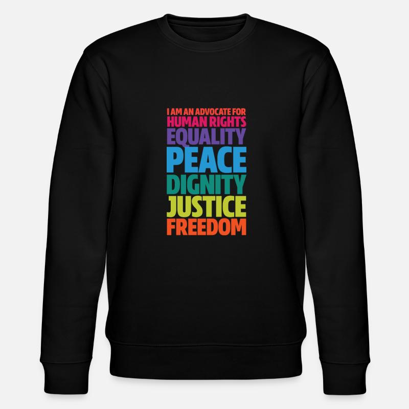 Human rights - Stanley/Stella CHANGER Unisex Organic Sweatshirt - black