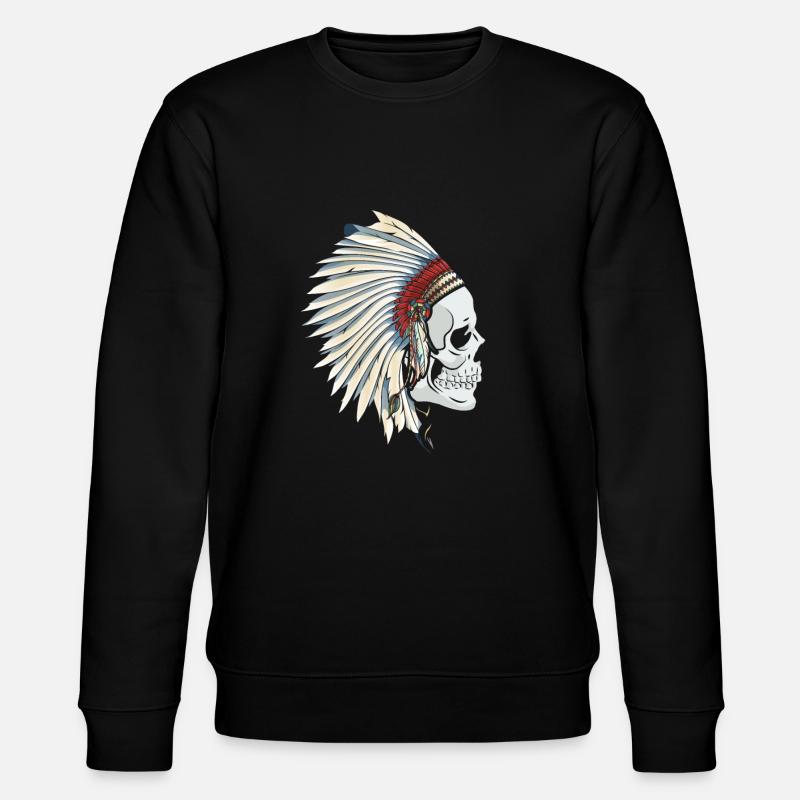 Indianer - Stanley/Stella Unisex Bio-Sweatshirt CHANGER  - Schwarz
